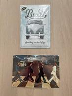 Decoratieve platen Volkswagen T1 Bulli busje en Beatles, Minder dan 50 cm, Nieuw, Ophalen of Verzenden, Foto of Poster