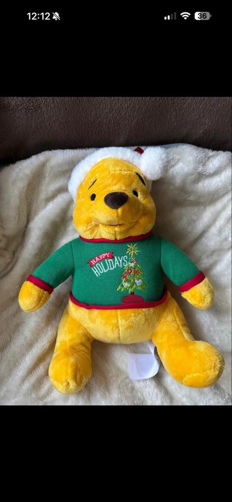 Kerst Winnie de Pooh Knuffel - Disney nieuw, Verzamelen, Disney, Nieuw, Winnie de Poeh of vrienden, Ophalen of Verzenden