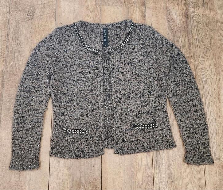 SaoPaulo vest met kettingdetails - Maat 40, Kleding | Dames, Truien en Vesten, Zo goed als nieuw, Maat 38/40 (M), Beige, Ophalen of Verzenden