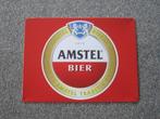AMSTEL BIER BLIKKEN RECLAMEBORD, Verzamelen, Biermerken, Ophalen, Zo goed als nieuw, Reclamebord, Plaat of Schild, Amstel
