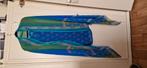Blauw met groene Kaftan, Kleding | Dames, Gelegenheidskleding, Ophalen, Zo goed als nieuw, Blauw, Overige typen