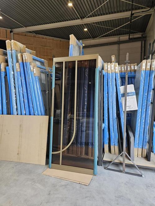 Luxe Taatsdeur in Anodic Bronze, Doe-het-zelf en Verbouw, Deuren en Horren, Nieuw, Binnendeur, 215 cm of meer, 80 tot 100 cm, Glas