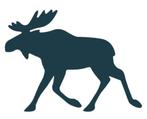 camper caravan auto bus sticker rennende eland, The River House, Info@theriverhouse.nl, Nieuw, Ophalen of Verzenden