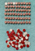 BINGO schijfjes HOUT - vintage '50 - kartonnen afdekrondjes, Antiek en Kunst, Antiek | Speelgoed, Ophalen of Verzenden