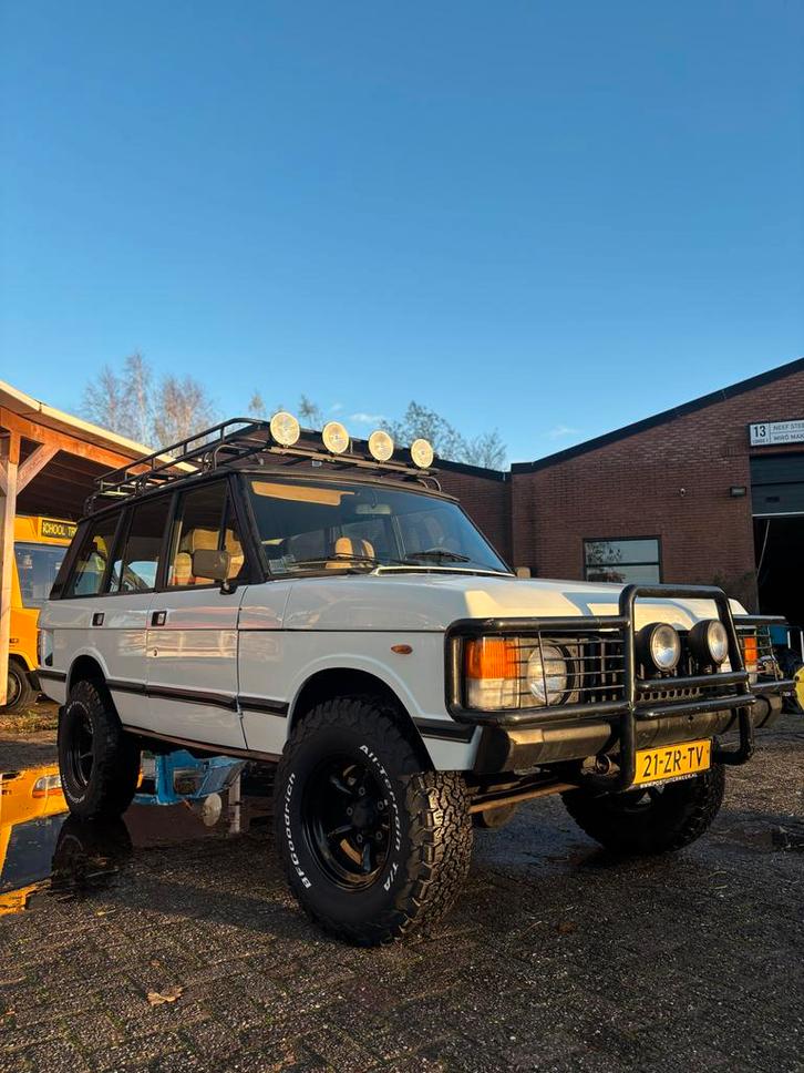 Range Rover classic  3.5 4WD 1982 Wit - wb vrij - NIEUWE APK, Auto's, Land Rover, Particulier, 4x4, Trekhaak, Overige modellen