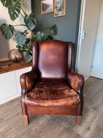 Fauteuil schapenleer - moet weg!!, Huis en Inrichting, Fauteuils, Ophalen, Gebruikt, Leer