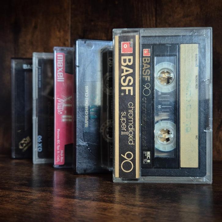 Lotje van 5 Super Chrome & Type II cassettes, Cd's en Dvd's, Cassettebandjes, Gebruikt, Voorbespeeld, Overige genres, 2 t/m 25 bandjes