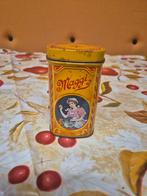 Maggi vintage blik met sticker, Verzamelen, Blikken, Ophalen of Verzenden, Gebruikt, Overige merken