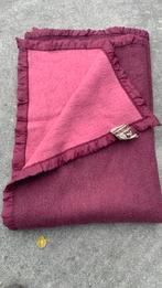 Wollen deken,burgundy rood,oud roze,woondeken,180x220, Huis en Inrichting, Woonaccessoires | Plaids en Woondekens, Ophalen of Verzenden