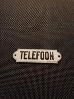 Emaille plaatje "TELEFOON", Antiek en Kunst, Antiek | Emaille, Ophalen of Verzenden