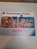 Ravensburger 2 x 1000 winter puzzel., Ophalen of Verzenden, 500 t/m 1500 stukjes, Zo goed als nieuw