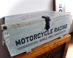 Vintage houten kist / Indian Motorcycle mancave industrieel, Minder dan 50 cm, Gebruikt, 50 tot 100 cm, Metaal