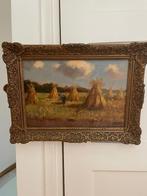 Schilderij 'Landschap met korenschoven' van C. de Bruijn, Antiek en Kunst, Ophalen