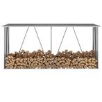 Haardhoutschuur 330 cm van gegalvaniseerd staal [ NIEUW ], Minder dan 3 m³, Ophalen
