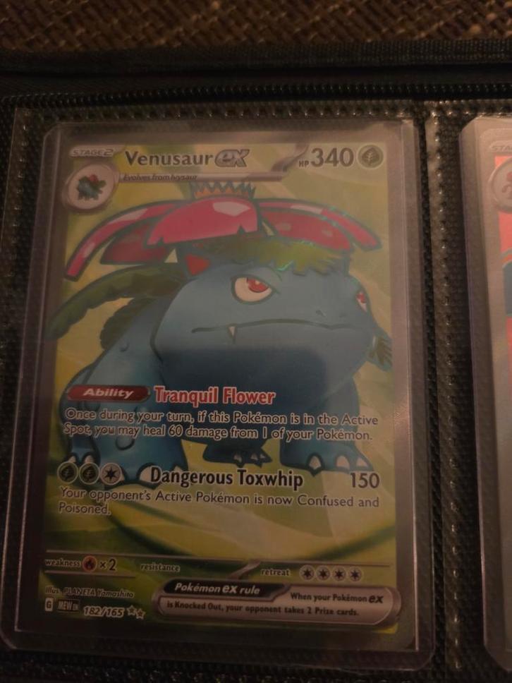 Venusaur EX - Nieuwe Krachten 182/165, Hobby en Vrije tijd, Verzamelkaartspellen | Pokémon, Zo goed als nieuw, Losse kaart, Foil