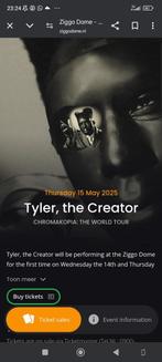 Tyler the creator golden circle staanplaatsen 15 mei, Tickets en Kaartjes