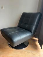 Zware degelijke leren draaistoel fauteuil, Huis en Inrichting, Fauteuils, Ophalen of Verzenden, Zo goed als nieuw, 50 tot 75 cm