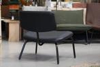 Leuke hippe fauteuil ZIPP Jess Design metaal leer zwart, Huis en Inrichting, Fauteuils, Ophalen, Zo goed als nieuw, Metaal, 50 tot 75 cm