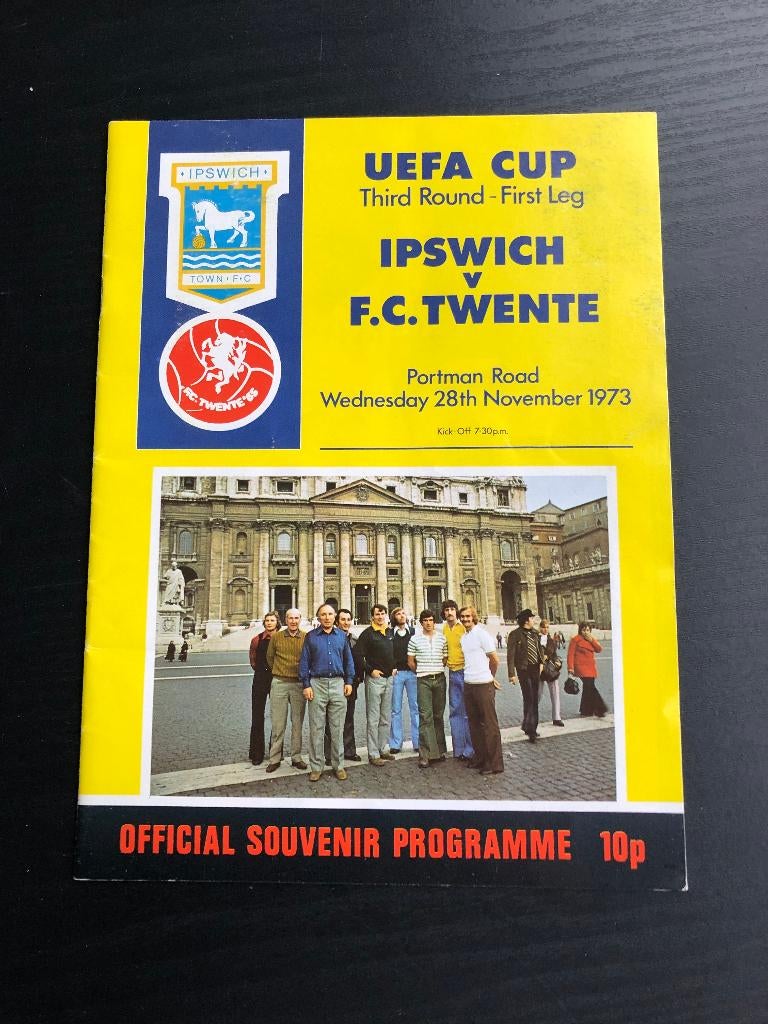 Programma Uefa-Cup Ipswich Town - Fc Twente 1973-1974, Verzamelen, Sportartikelen en Voetbal, Ophalen of Verzenden, F.C. Twente