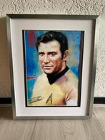 Star Trek Captain Kirk Print door Haiyan (Inclusief Frame), Minder dan 50 cm, Ophalen of Verzenden, Minder dan 50 cm, Print