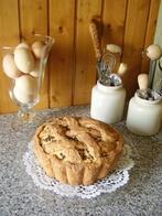 Brocante glazen taartschotel uit oma's tijd, Antiek en Kunst, Ophalen of Verzenden