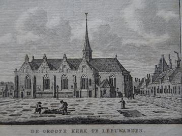 Gravure De grote kerk te Leeuwarden, KF Bendorp 1793  beschikbaar voor biedingen