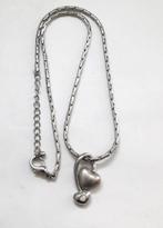 Mooie hanger, dubbel hartje aan ketting (6917), Ophalen, Overige materialen, Nieuw, Hart