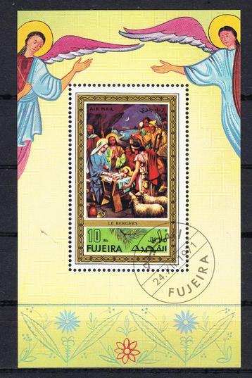B36 - Fujeira michel blok 74B gestempeld , geboorte van Chr beschikbaar voor biedingen