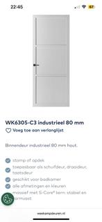 Weekamp deur Wk6305 stomp 93x231,5cm - Nieuw! 2 stuks., Doe-het-zelf en Verbouw, Ophalen, 80 tot 100 cm, 215 cm of meer, Binnendeur