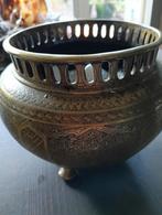 Antiek indonesisch koperen jardiniere., Ophalen of Verzenden