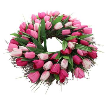 Kunst Tulpenkrans / Nep Bloemen Kunstbloem Krans Decoratie beschikbaar voor biedingen