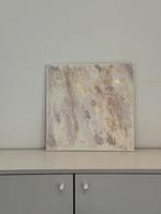 Textuur schilderij met bladgoud, 3030 cm, Antiek en Kunst, Kunst | Schilderijen | Abstract, Ophalen of Verzenden