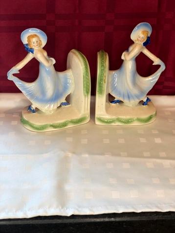 Art Deco Porseleinen Boekensteunen - Prachtig! beschikbaar voor biedingen