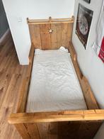 Stijgerhouten bed 150x70 met Opbergruimte, Huis en Inrichting, Slaapkamer | Bedden, Gebruikt, Eenpersoons, Bruin, 80 cm