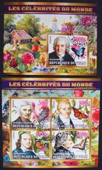 - 675 - 2 Blokken met Vlinders + Geleerden., Verzenden, Gestempeld, Dier of Natuur