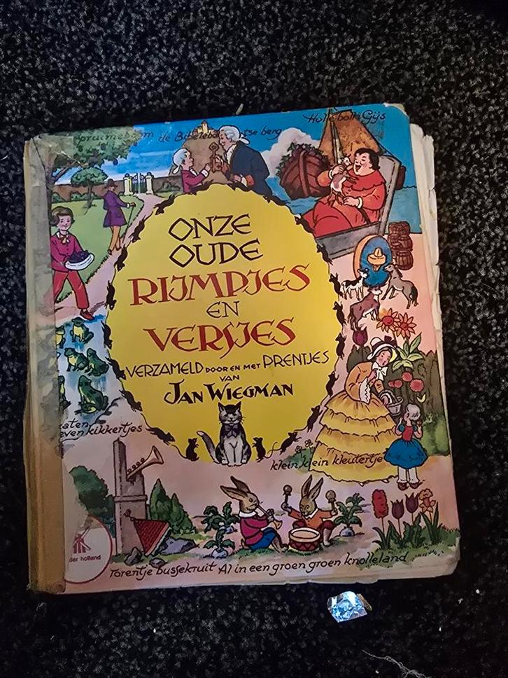 Onze Oude Rijmpjes en Versjes - Jan Wiegman, Boeken, Kinderboeken | Jeugd | onder 10 jaar, Gelezen, Sprookjes, Ophalen of Verzenden