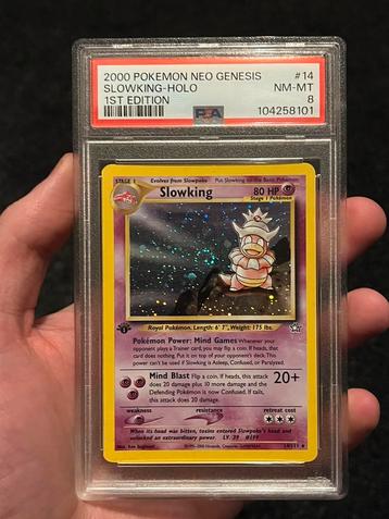 Pokémon PSA 8 1st ed Slowking Holo #14 Neo Genesis - SWIRL! beschikbaar voor biedingen