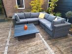 Luxe Rotan Loungeset met All-Weather Kussens, Tuin en Terras, Tuinsets en Loungesets, Ophalen, Rotan, Bank, Meer dan 8 zitplaatsen