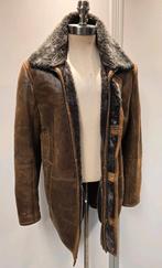 Heren lammy coat parka - maat 52 / L - shearling lamsvacht, Ophalen of Verzenden, Zo goed als nieuw, Maat 52/54 (L), Bruin