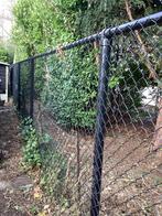 Zwart hekwerk, 2 meter hoog, 21 meter lang, Tuin en Terras, Ophalen, Gebruikt, 20 meter of meer, Gaas