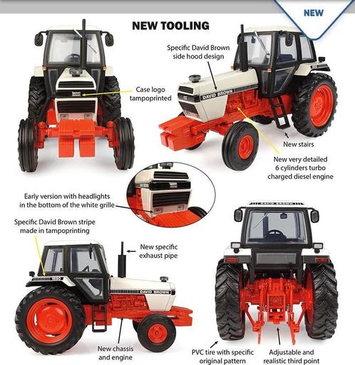 David Brown 1690 2WD, Hobby en Vrije tijd, Modelauto's | 1:32, Nieuw, Tractor of Landbouw, Universal Hobbies, Ophalen of Verzenden