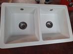 Prachtig dubbele stenen wastafel, Ophalen, Zo goed als nieuw, 25 tot 50 cm, Minder dan 100 cm