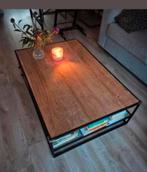 Teakhouten salontafel met 2 lades, Huis en Inrichting, Tafels | Salontafels, Ophalen, 100 tot 150 cm, Teakhout, 50 tot 100 cm