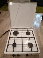 Gas kookplaat 4 pit met deksel en slang, Witgoed en Apparatuur, Kookplaten, Zo goed als nieuw, Gas, Vrijstaand, 4 kookzones