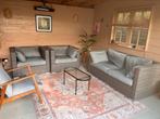 Loungeset tuin Brampton: bank, fauteuils en tafeltjes, Kunststof, Gebruikt, Bank, Ophalen of Verzenden