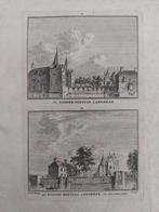 65-66 / Ridderhofstad Langerak Kopergravure 18e eeuw, Ophalen of Verzenden
