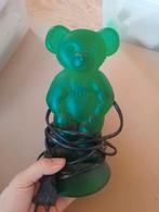Teddy beer lamp groen glas, Ophalen of Verzenden, Zo goed als nieuw