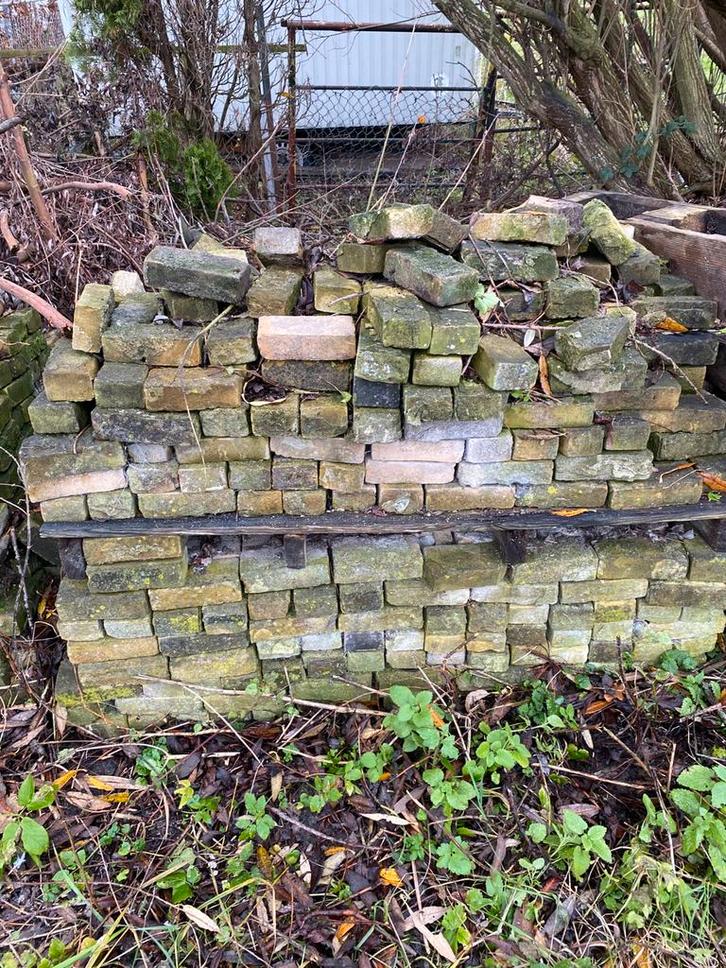 Geeltjes metselsteentjes, Tuin en Terras, Tegels en Klinkers, Zo goed als nieuw, Terrastegels, Natuursteen, Ophalen