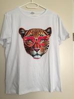 Luipaard Shirt - Maat L, Wit, Maat 42/44 (L), Ophalen of Verzenden, Zo goed als nieuw