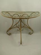 Wandtafel Halfrond Roestig Groen Klassiek Engels tuinontwerp, Helene Livingstyle, Helenelivingstyle@gmail.com, 7531TJ, Rond